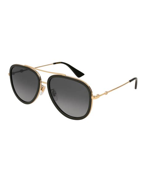 gucci metal gradient aviator sunglasses gold|gucci aviator sunglasses on sale.